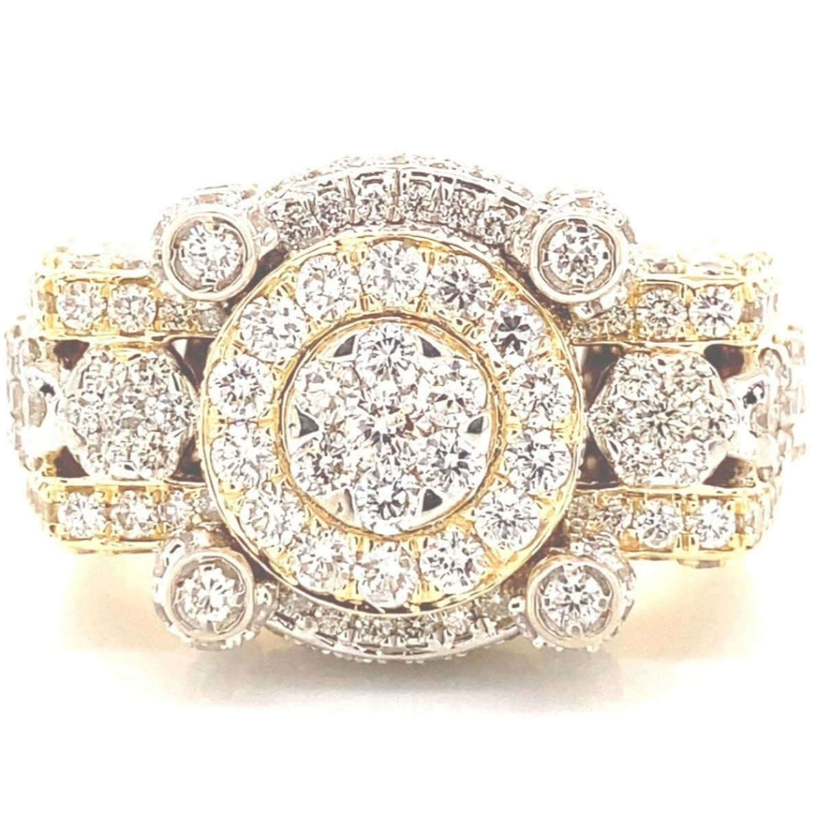 6.5 ct Diamond Mens Ring- il Castello 14k Gold
