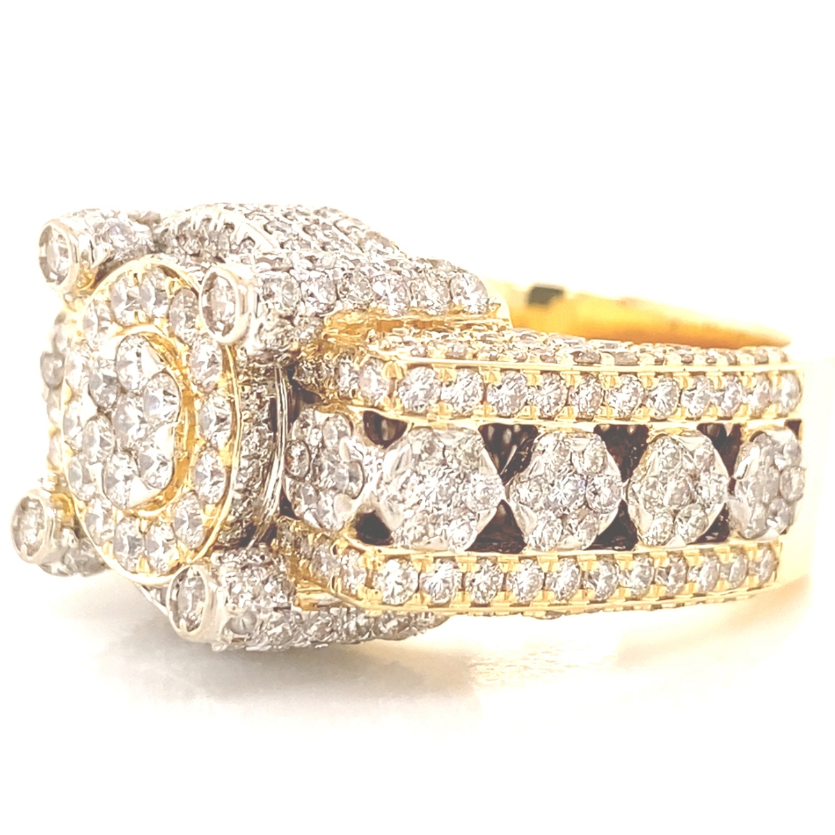 6.5 ct Diamond Mens Ring- il Castello 14k Gold