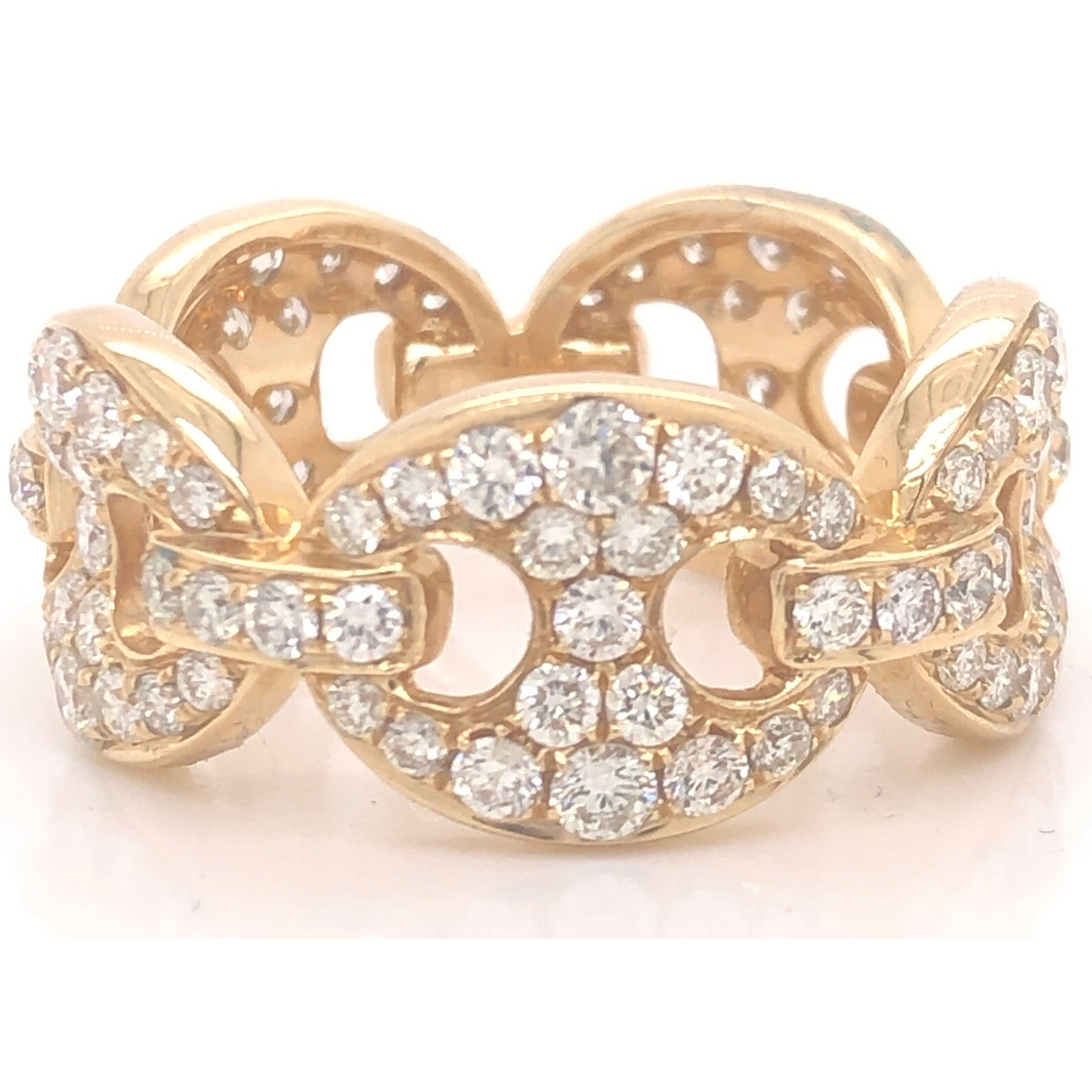 Diamond Designer Style Link Mens Ring