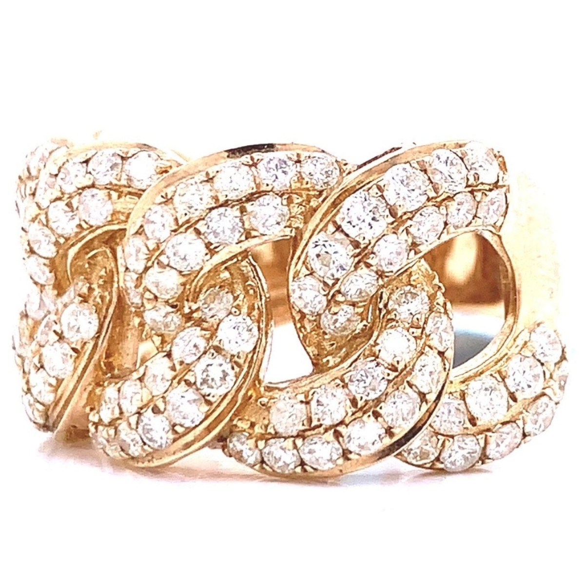 14MM Diamond Cuban Link Ring
