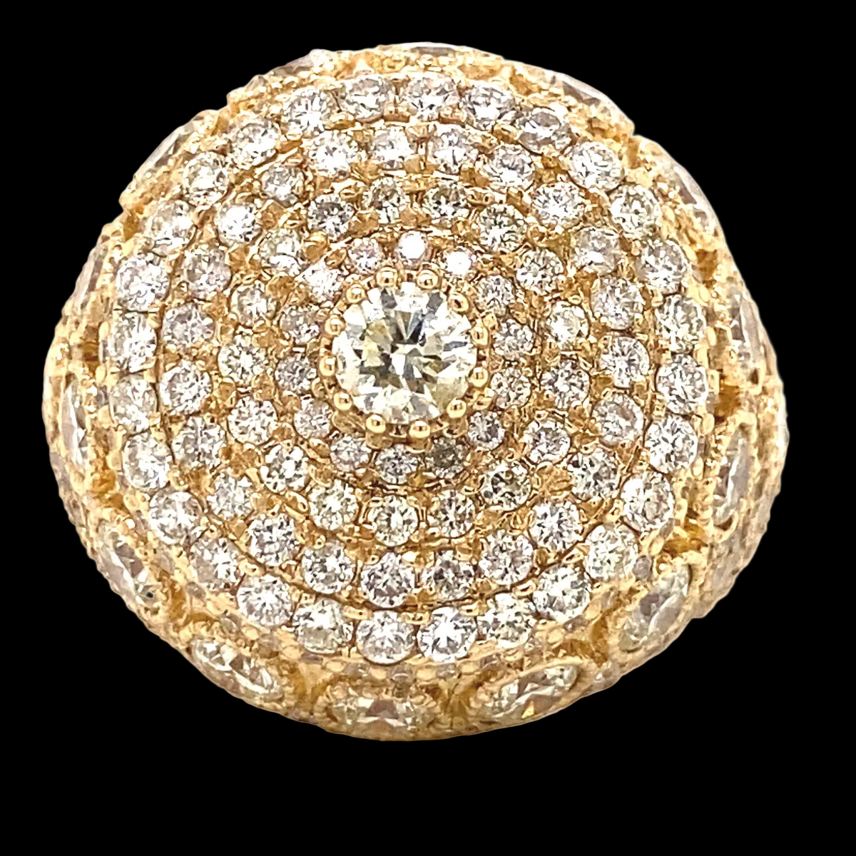 7.5 ct Diamond Mens Pinky Ring 14k Gold