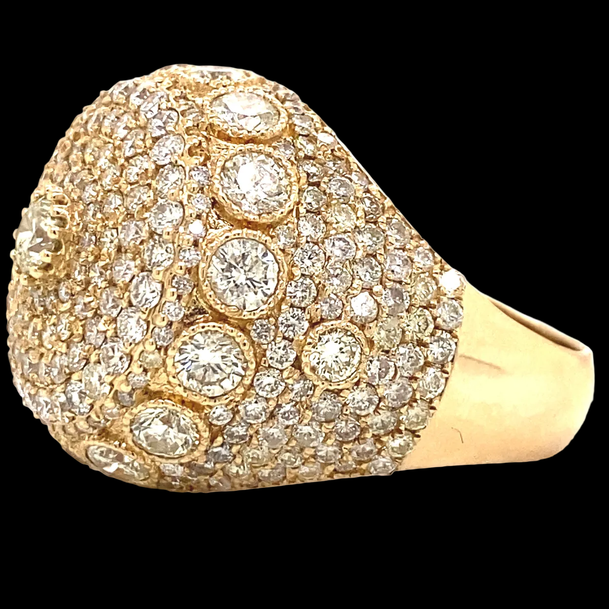 7.5 ct Diamond Mens Pinky Ring 14k Gold