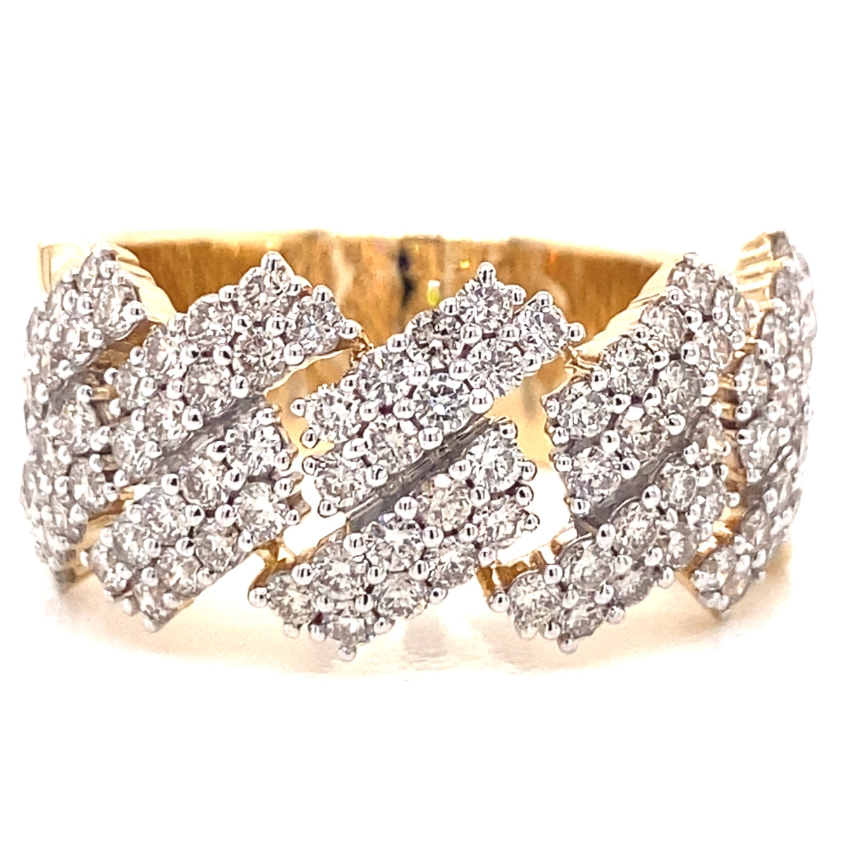 Diamond Cuban Style Mens Ring