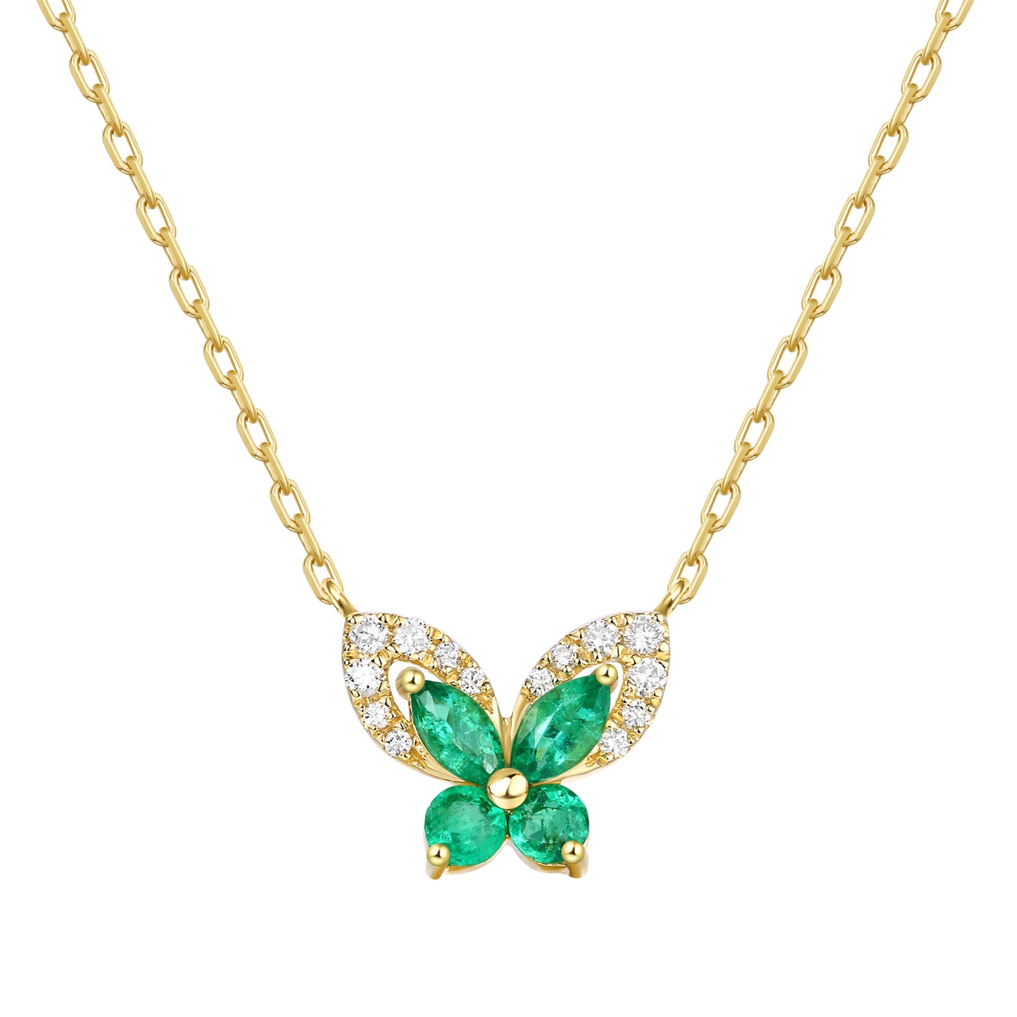 EMERALD BUTTERFLY NECKLACE