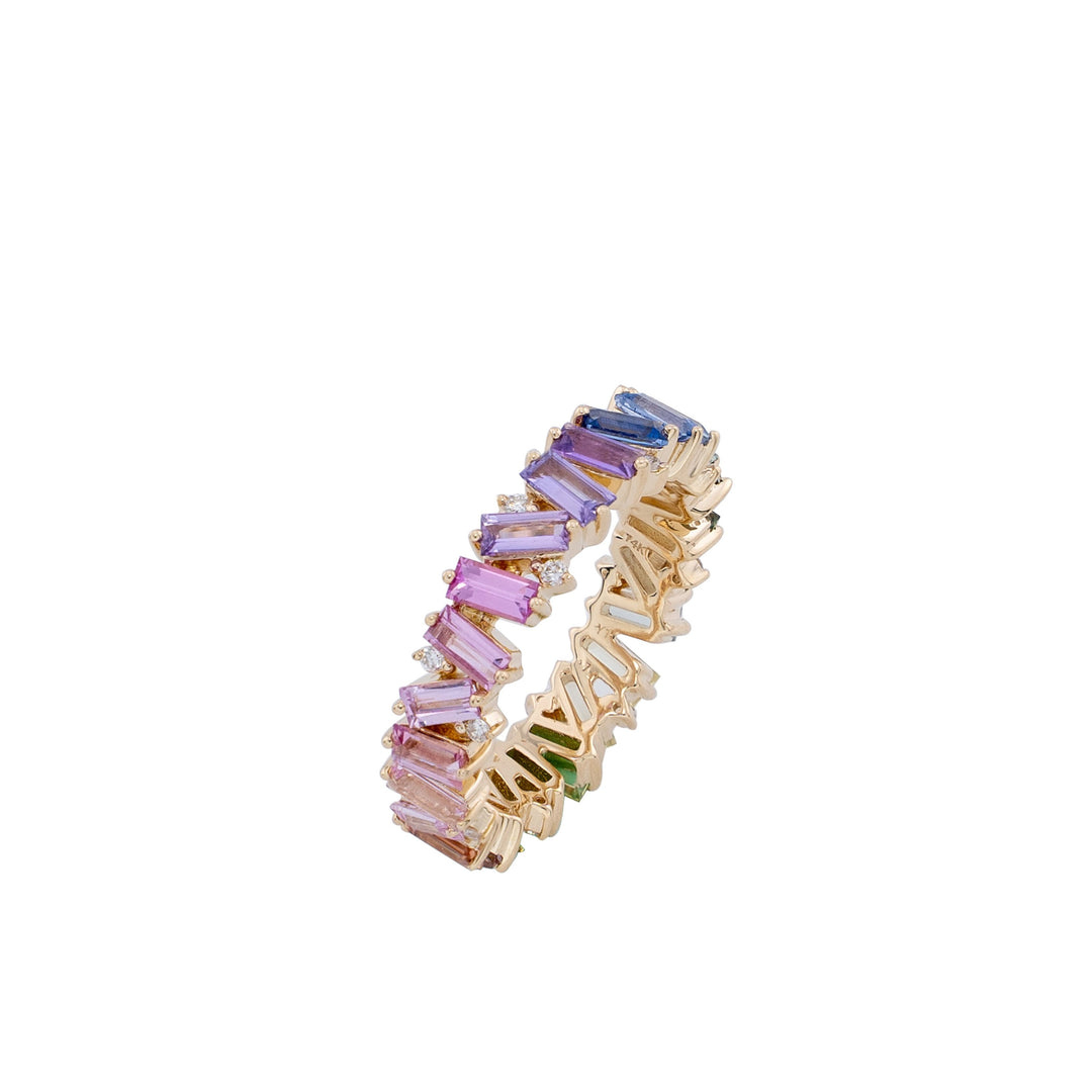 MULTI SAPPHIRE BAQUETTE RING