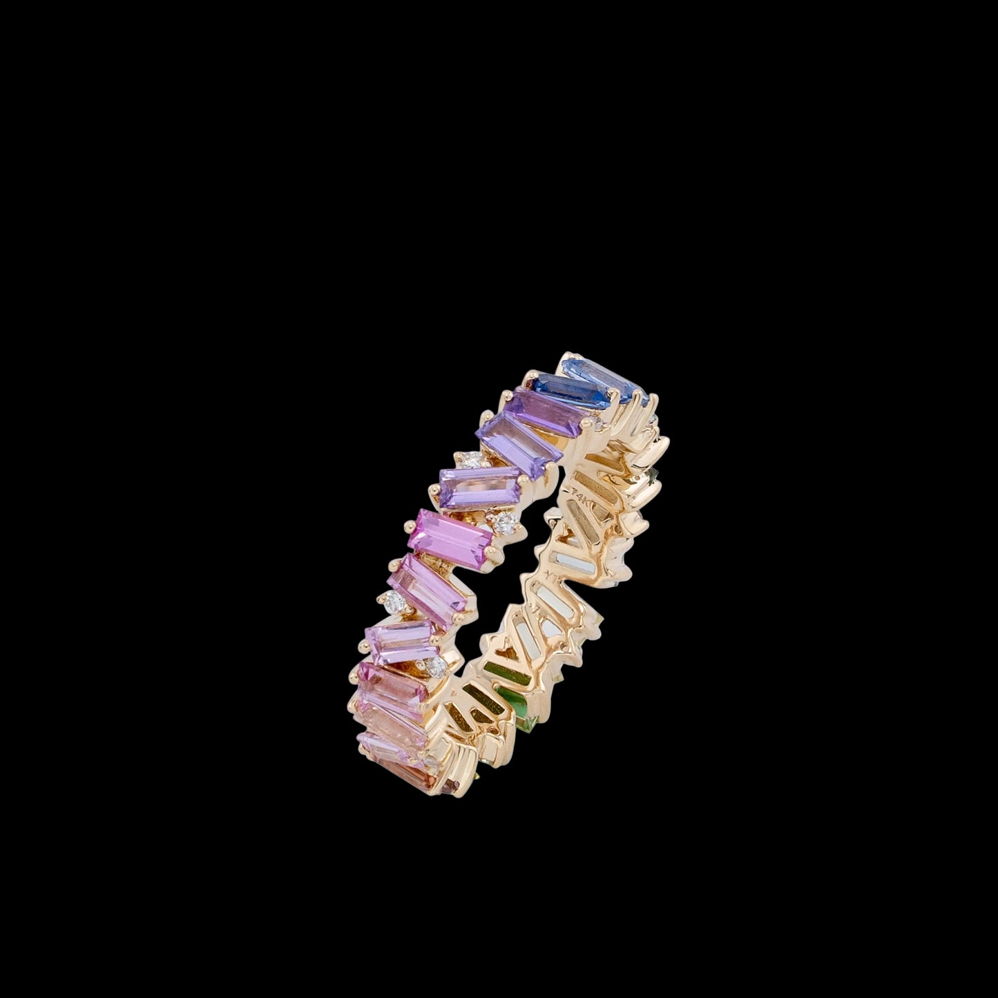 MULTI SAPPHIRE BAQUETTE RING