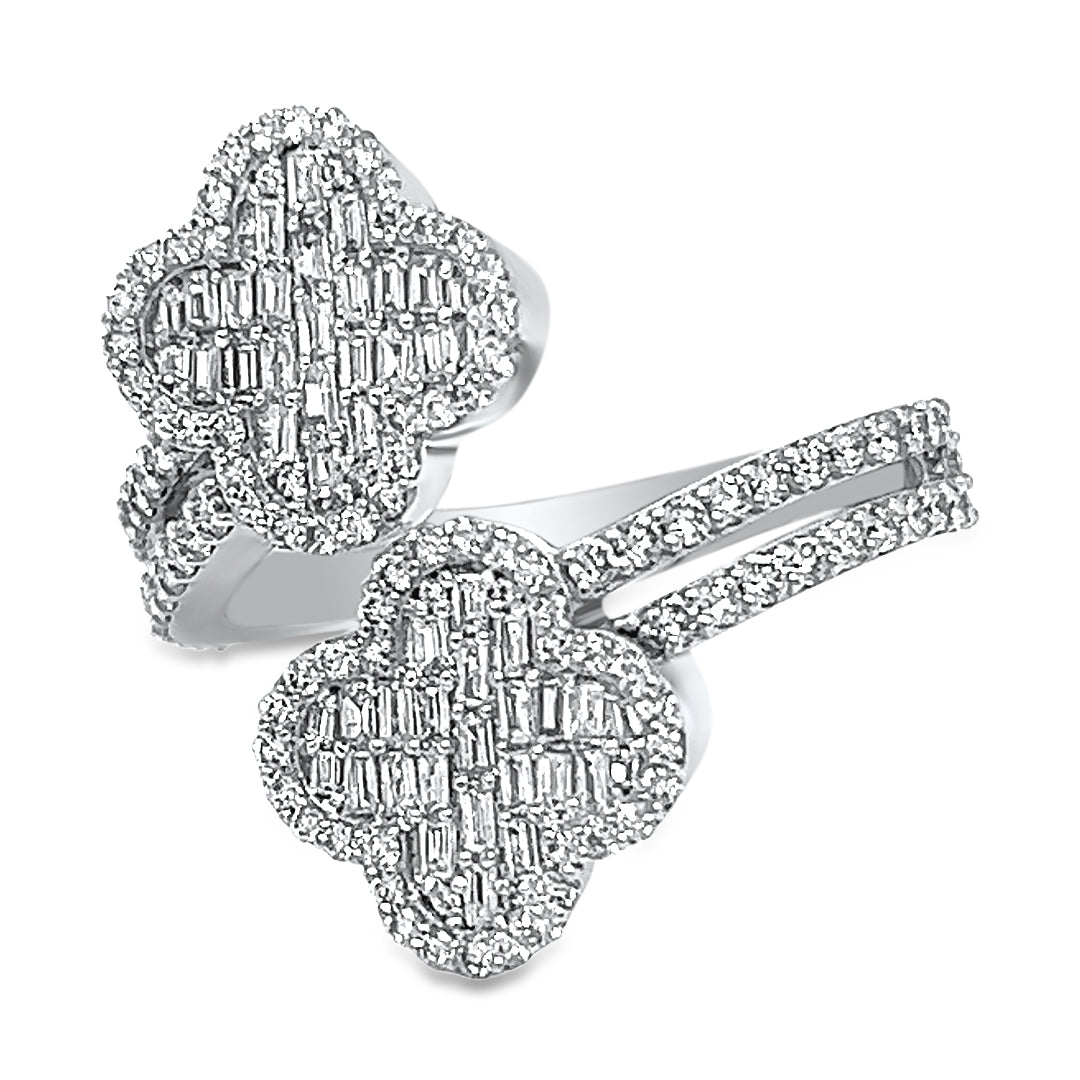 Twisted Clovers Diamond Ring