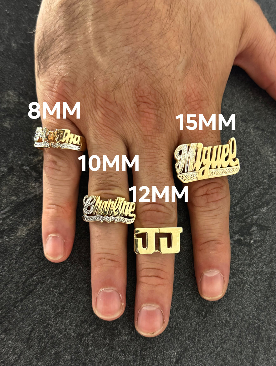 Name Rings in 14KT Gold