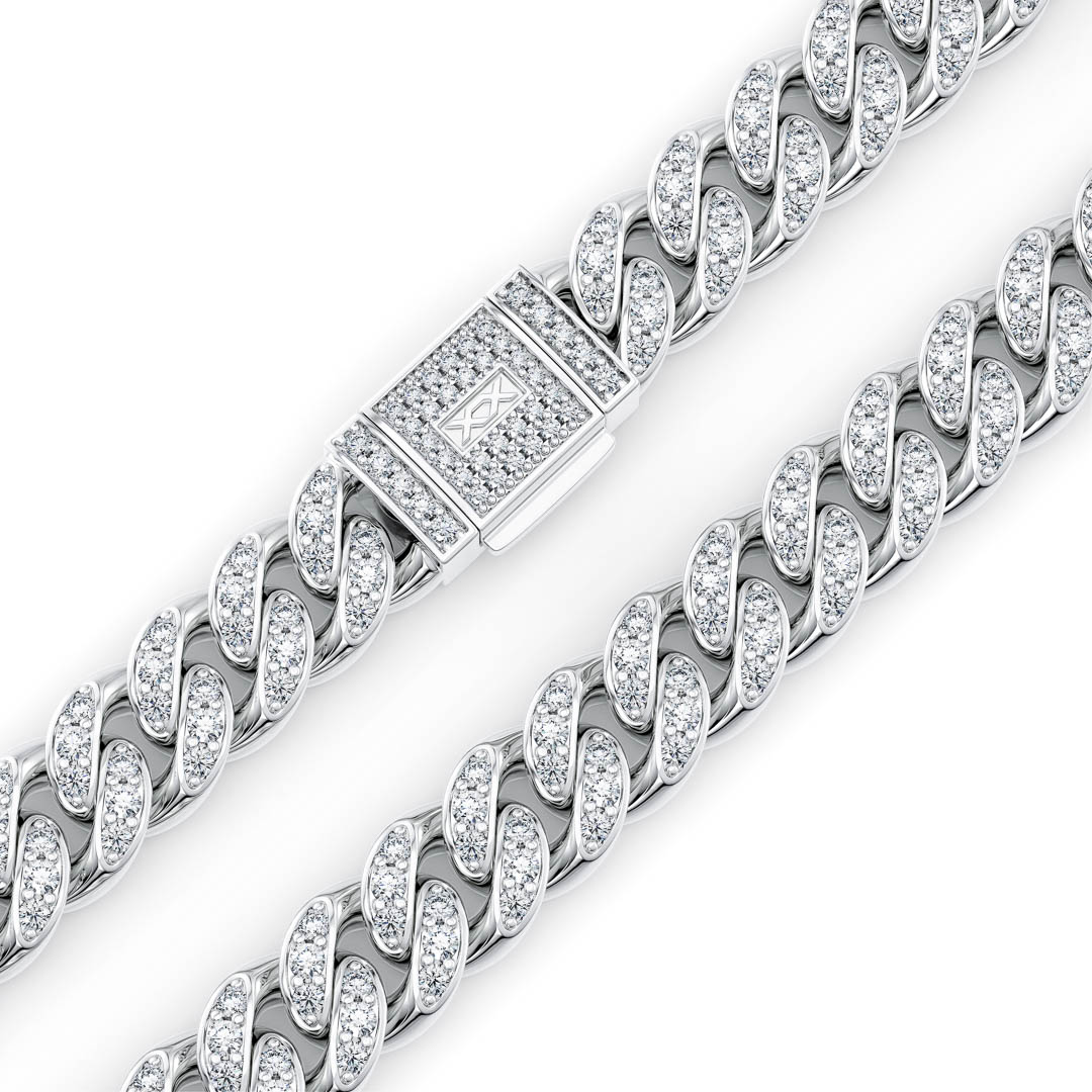 DIAMOND CUBAN CHAIN (8mm)