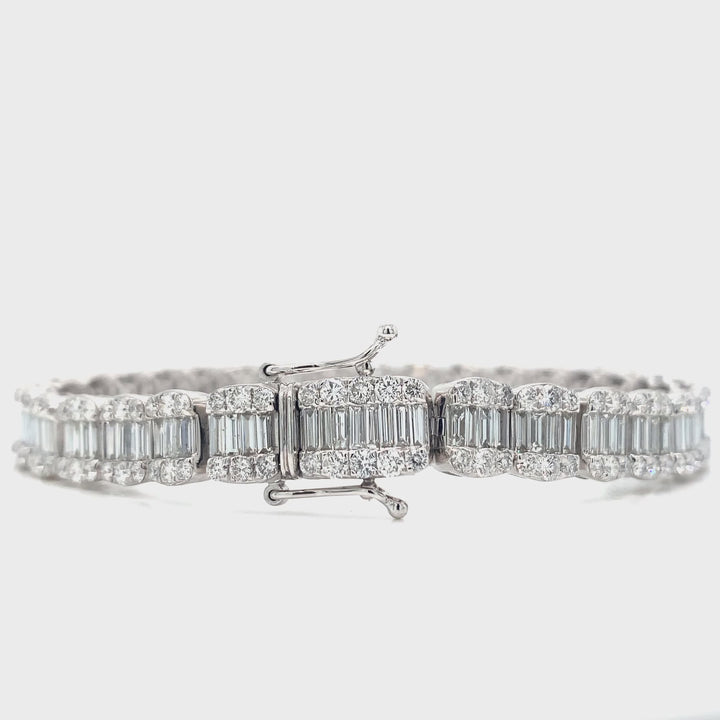 8MM Diamond Baguette Tennis Bracelet