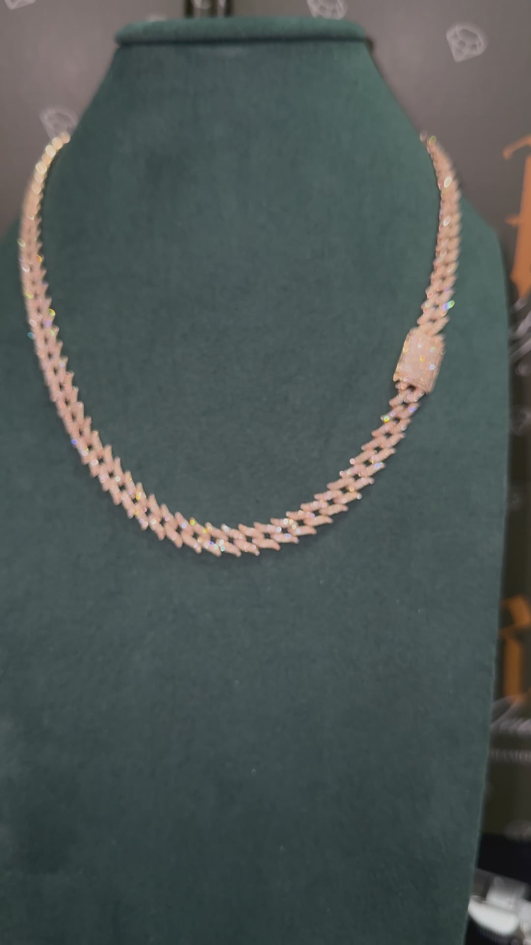 14K Rose Gold Spike Chain