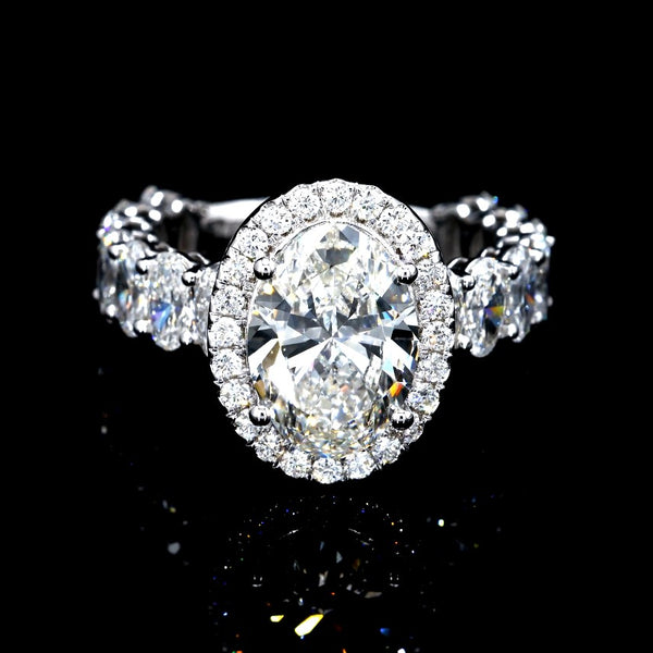 Oval-Cut Lab Diamond Engagement Ring