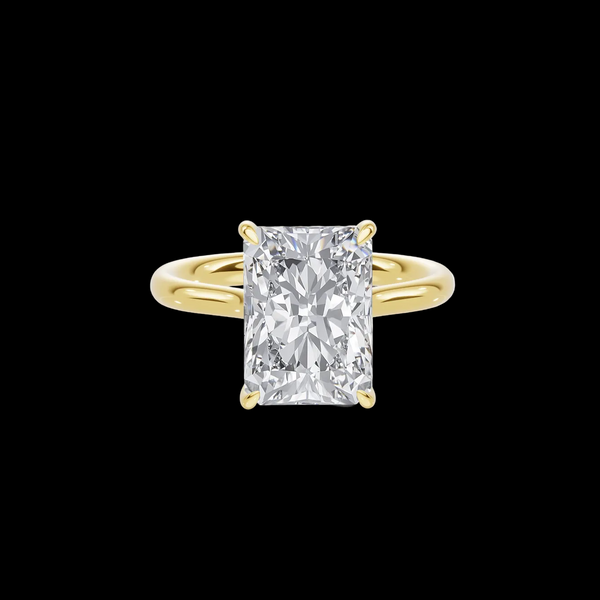 3.5 CT Radiant Cut Solitaire with Hidden Halo