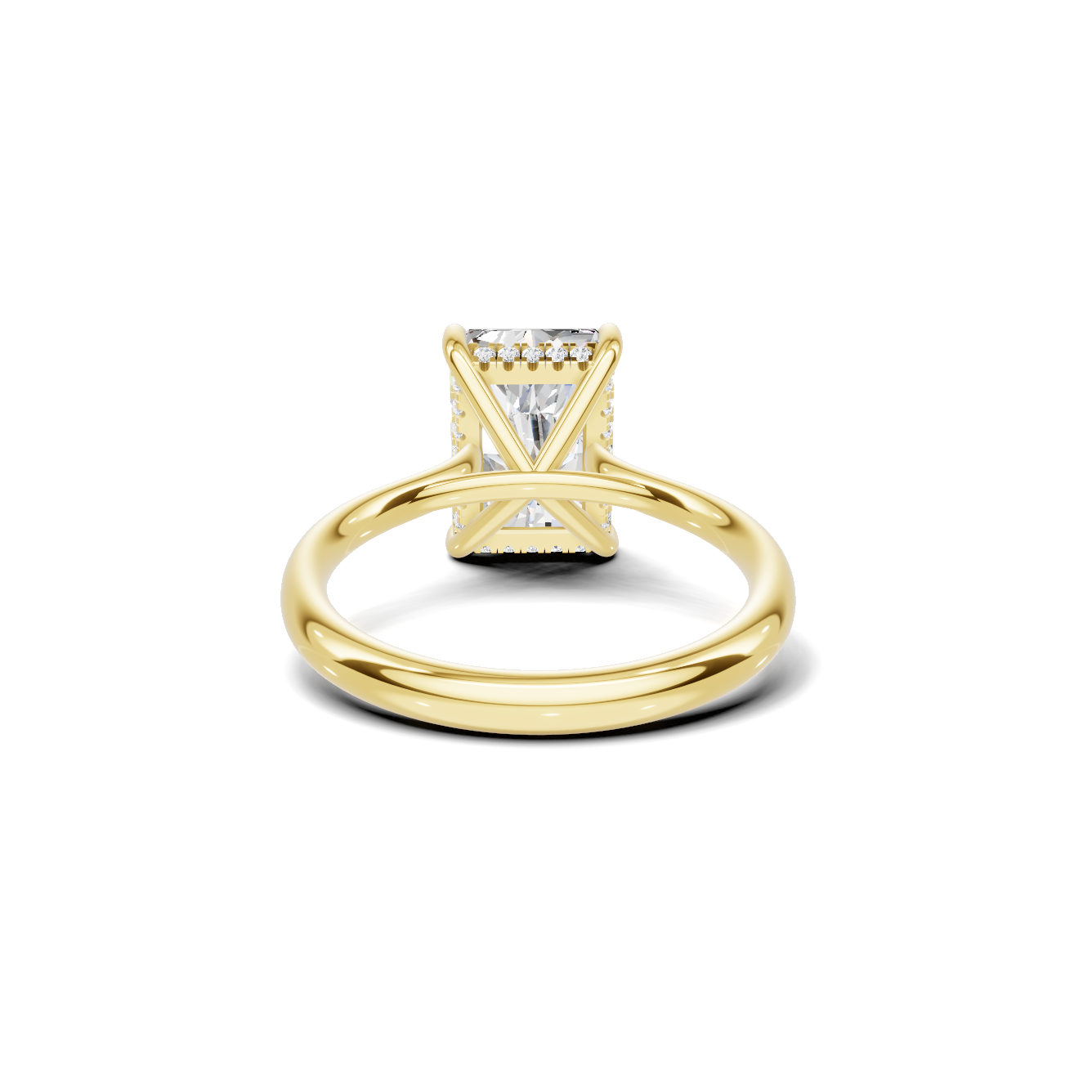 3.5 CT Radiant Cut Solitaire with Hidden Halo