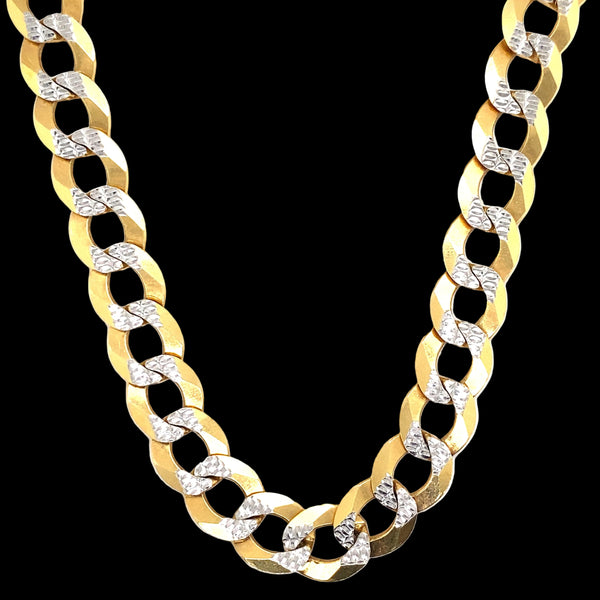 11MM Solid Two-Tone Curb Chain
