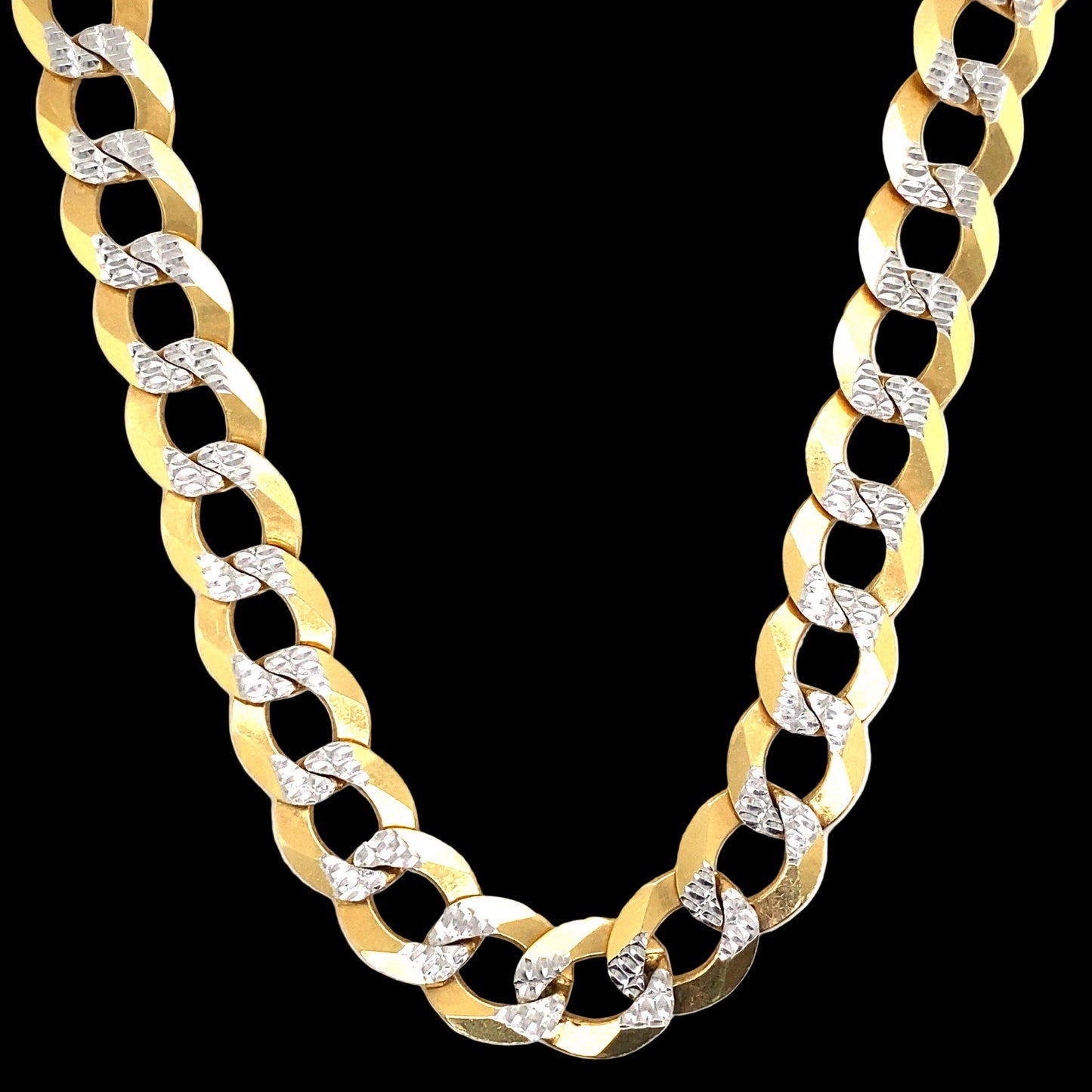 11MM Solid Two-Tone Curb Chain