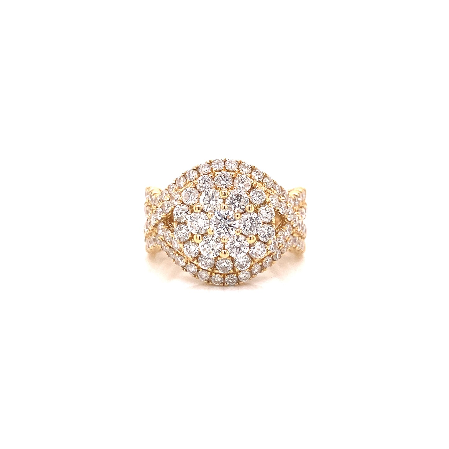 14k Gold and 3 CTW Diamond Cocktail Womens Ring