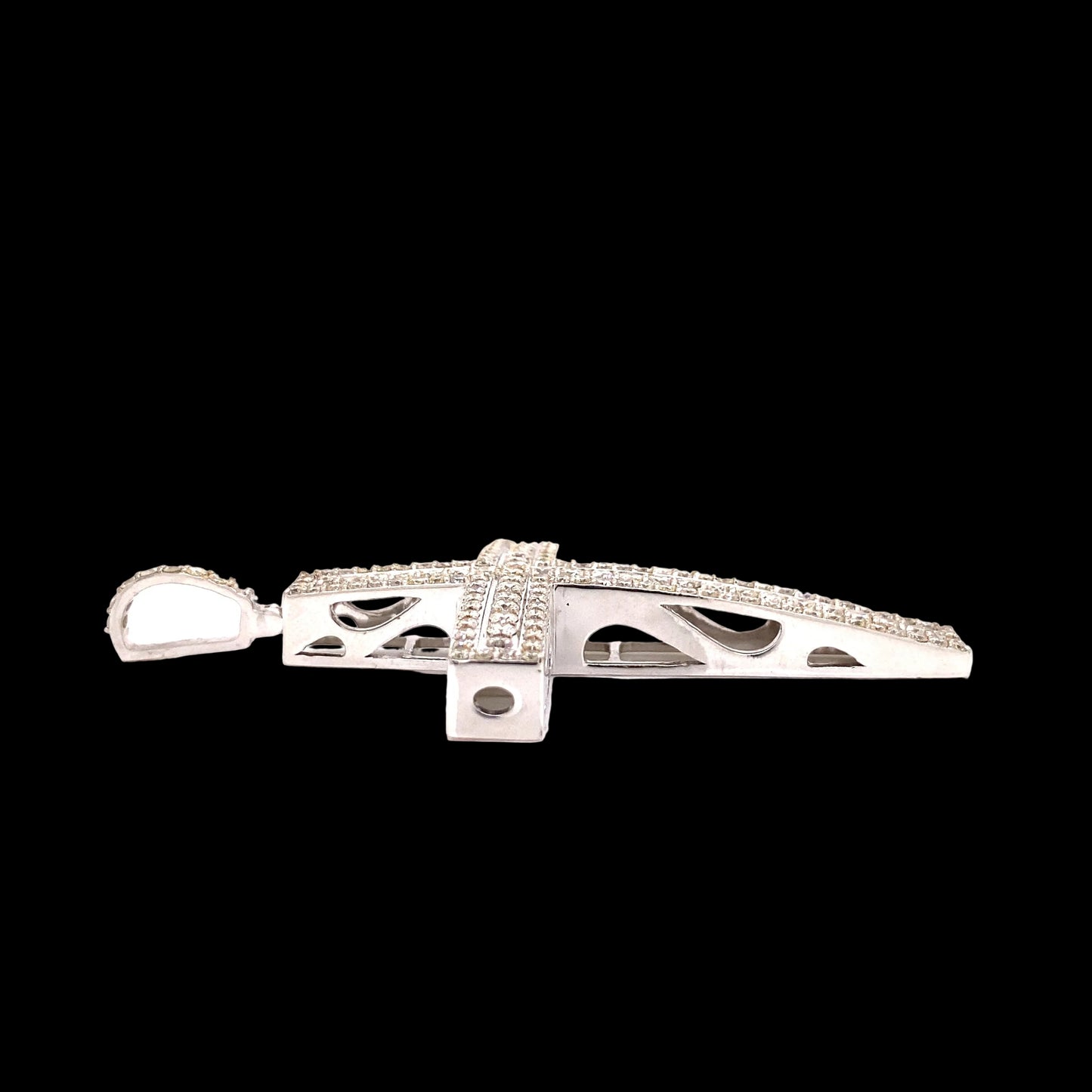 Diamond Pave Cross Pendant in 14K