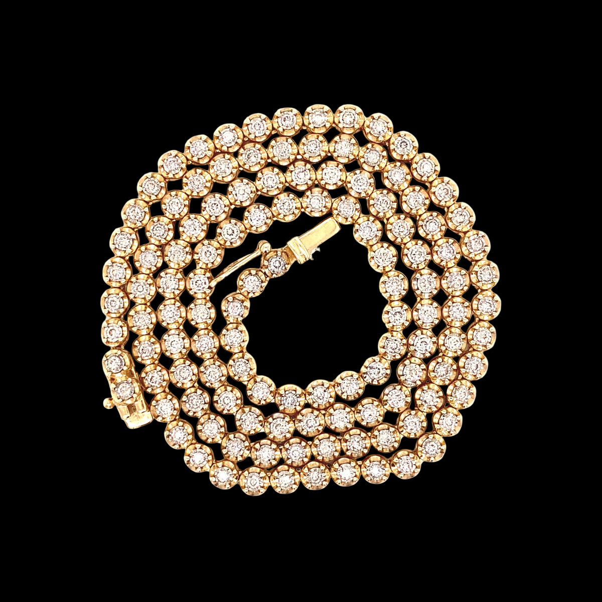 14k Gold and 8.50 CTW Diamond Tennis Necklace - Rocco's Jewelry