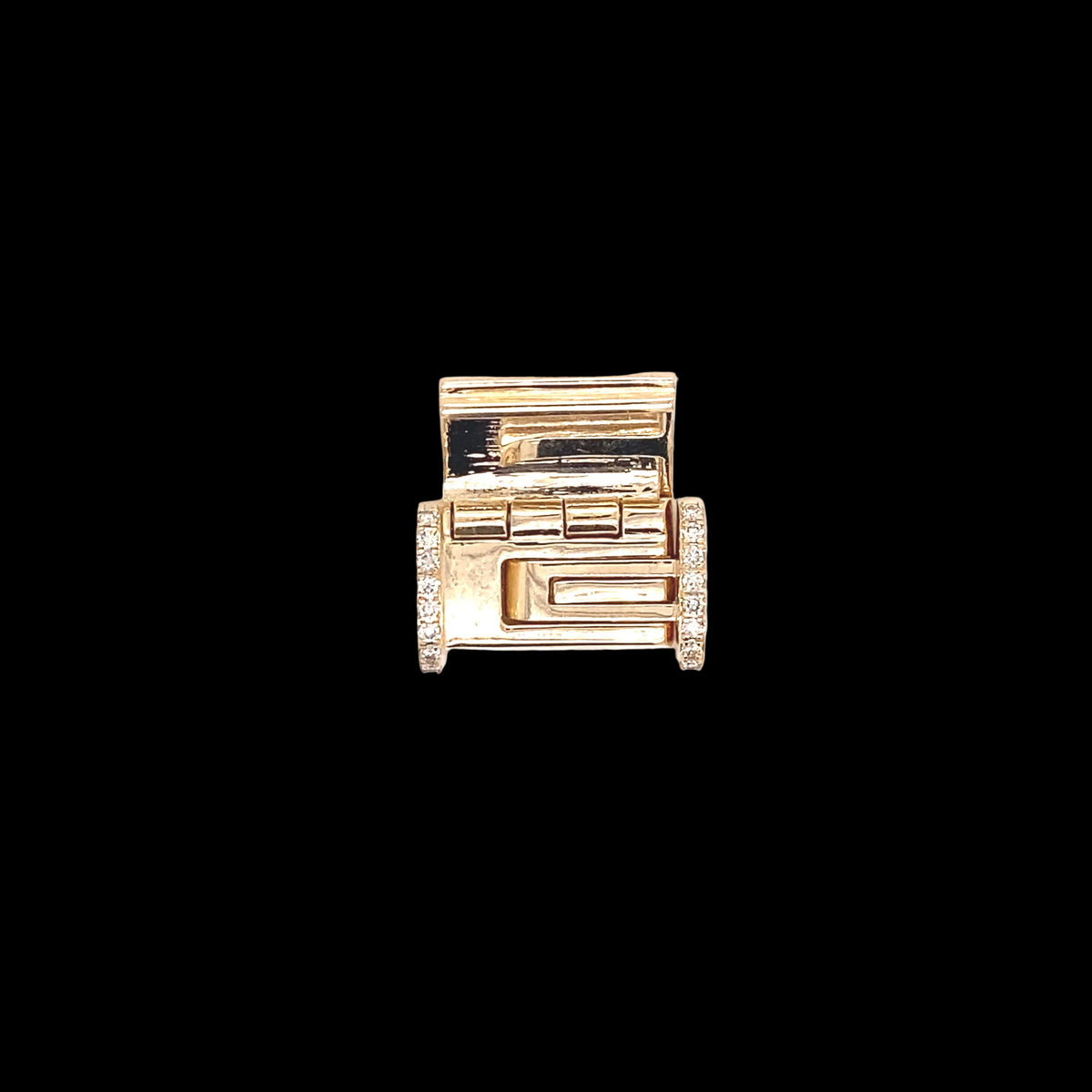 14k Gold Diamond Lock
