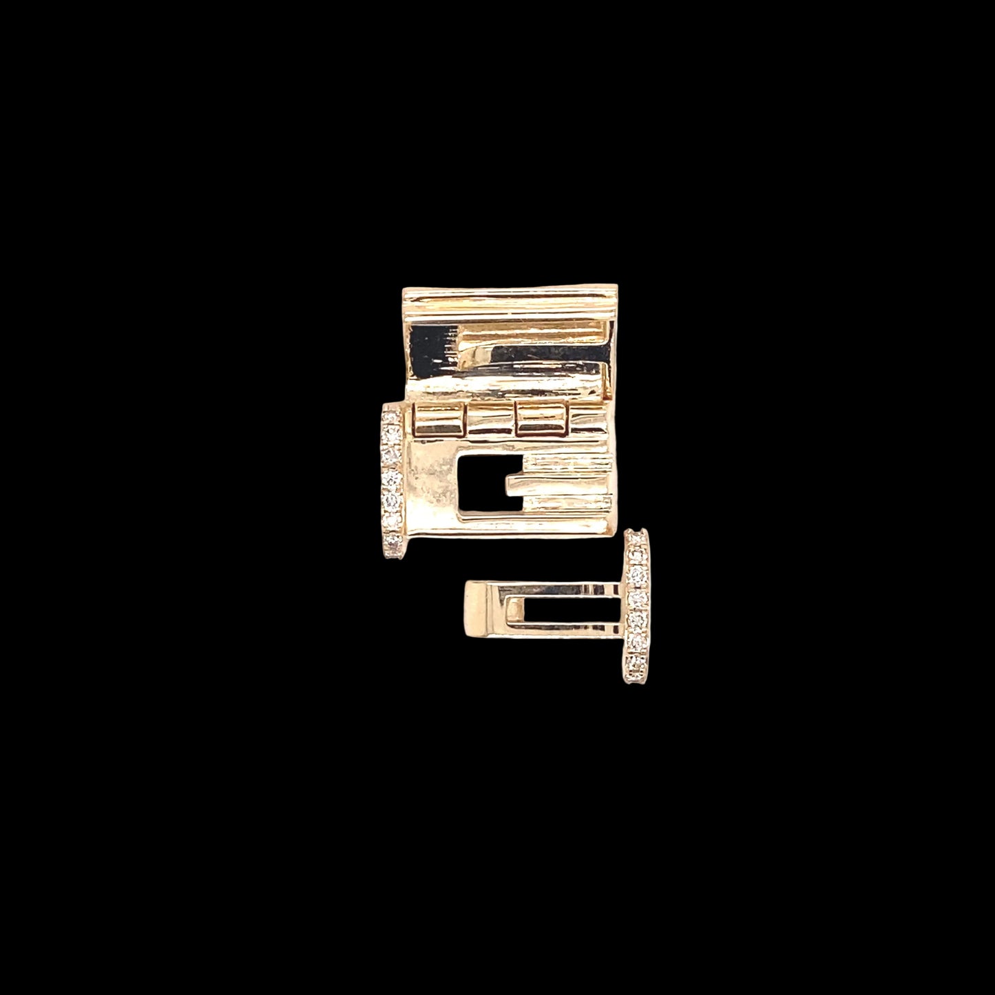 14k Gold Diamond Lock