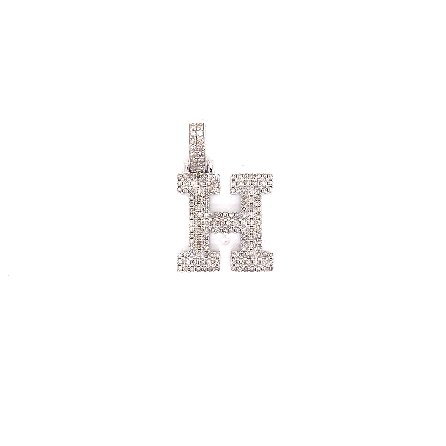 White Gold and Diamond Initials