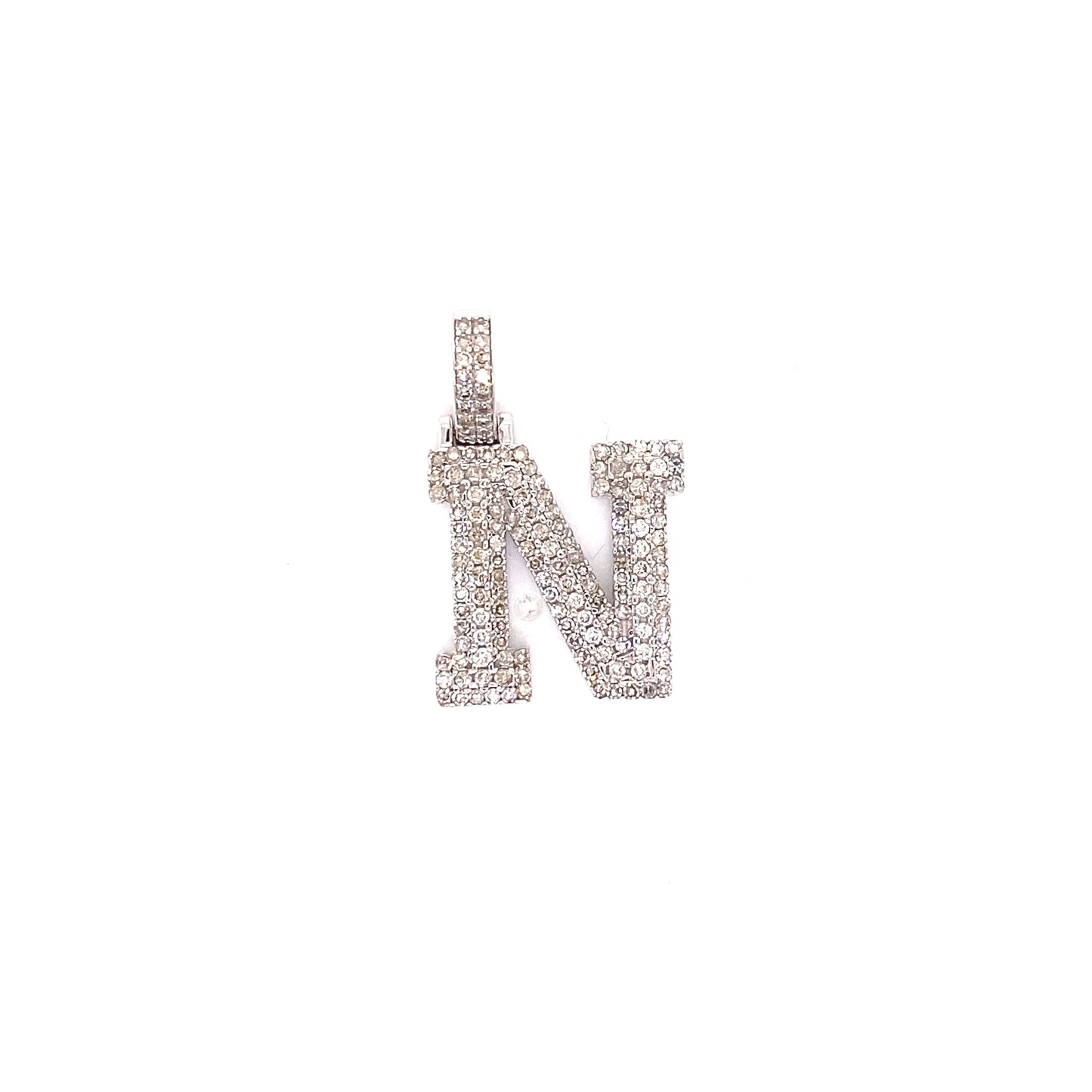 White Gold and Diamond Initials