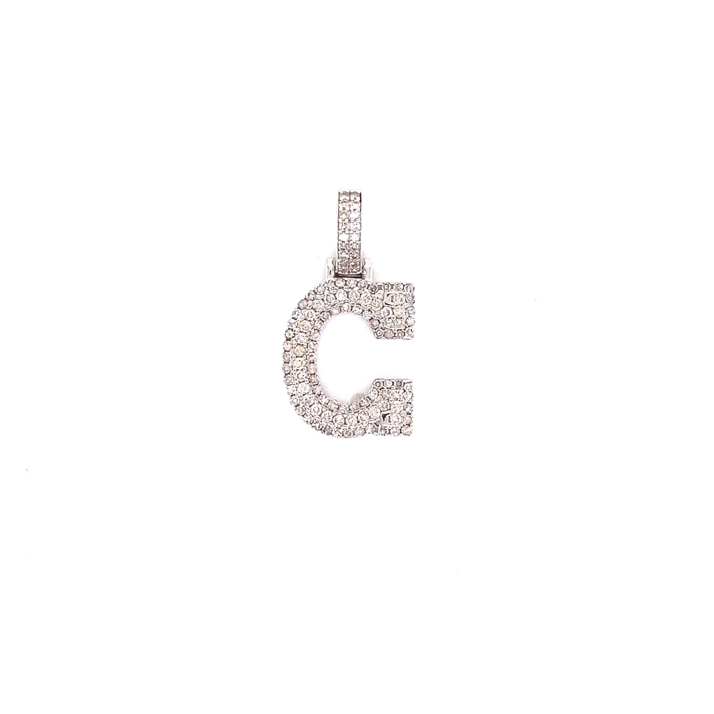 White Gold and Diamond Initials