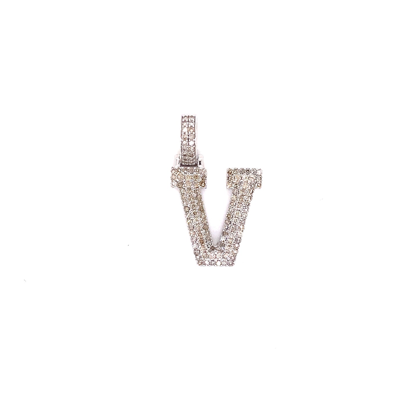 White Gold and Diamond Initials