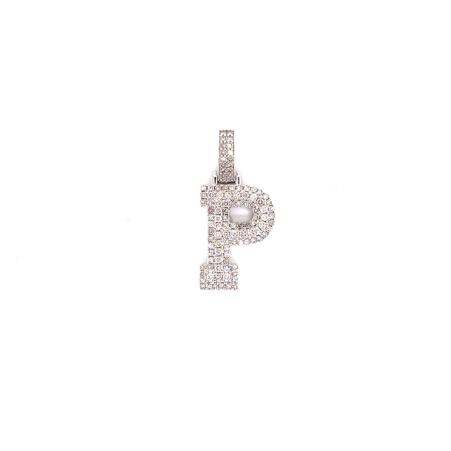 White Gold and Diamond Initials