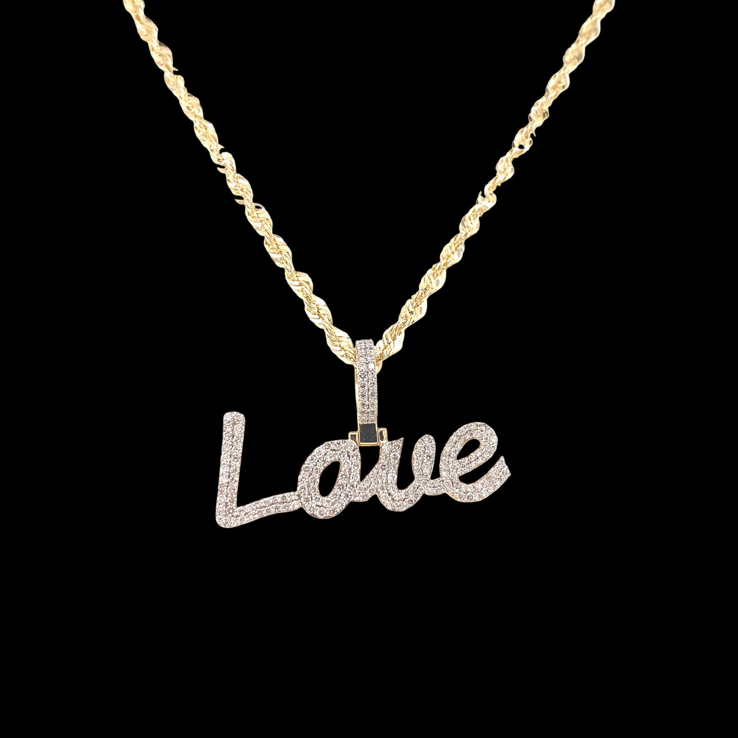 Diamond Love Pendant in 14k Gold