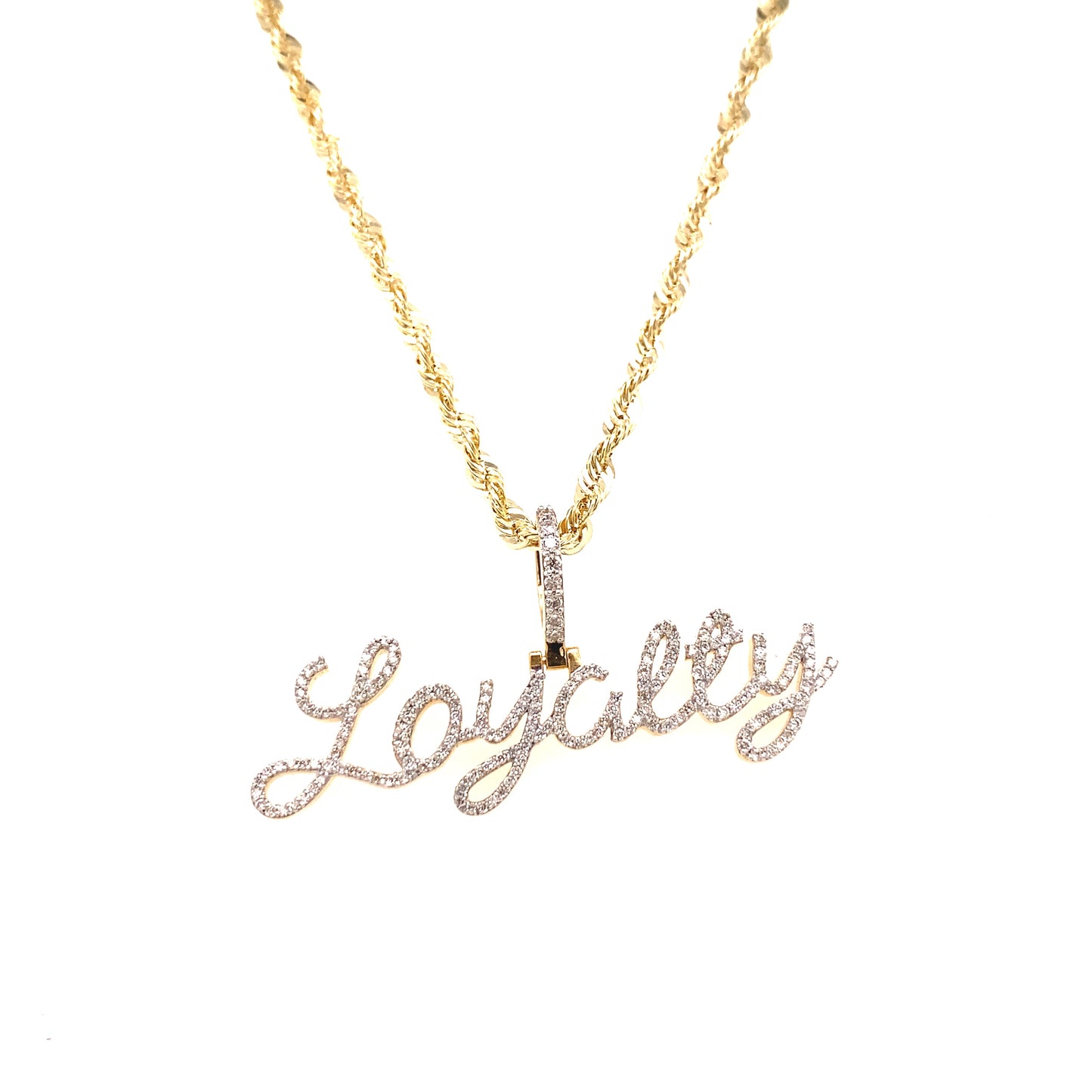 Loyalty Diamond Pendant in 14k Gold