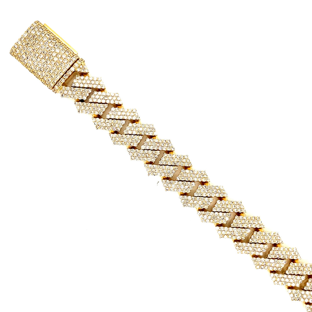 9.5MM Diamond Cuban Bracelet