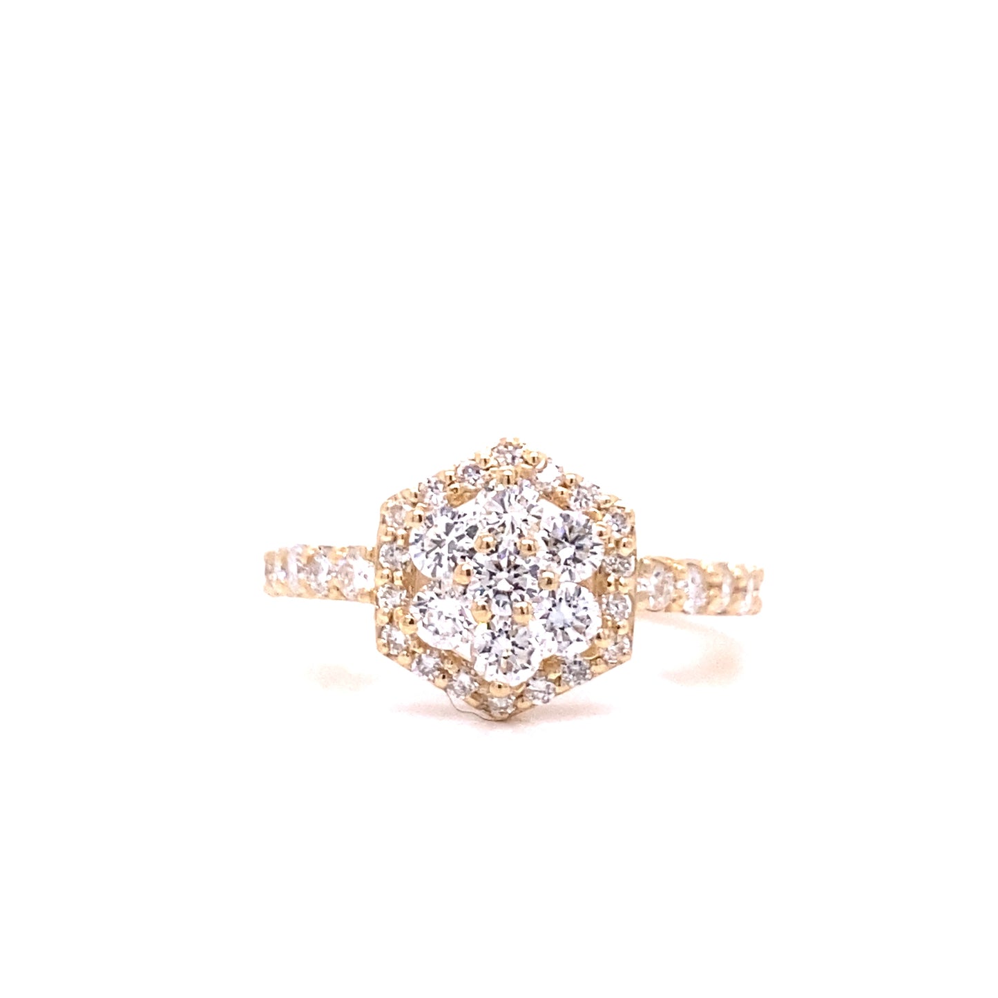 Flower Lily Diamond Ring