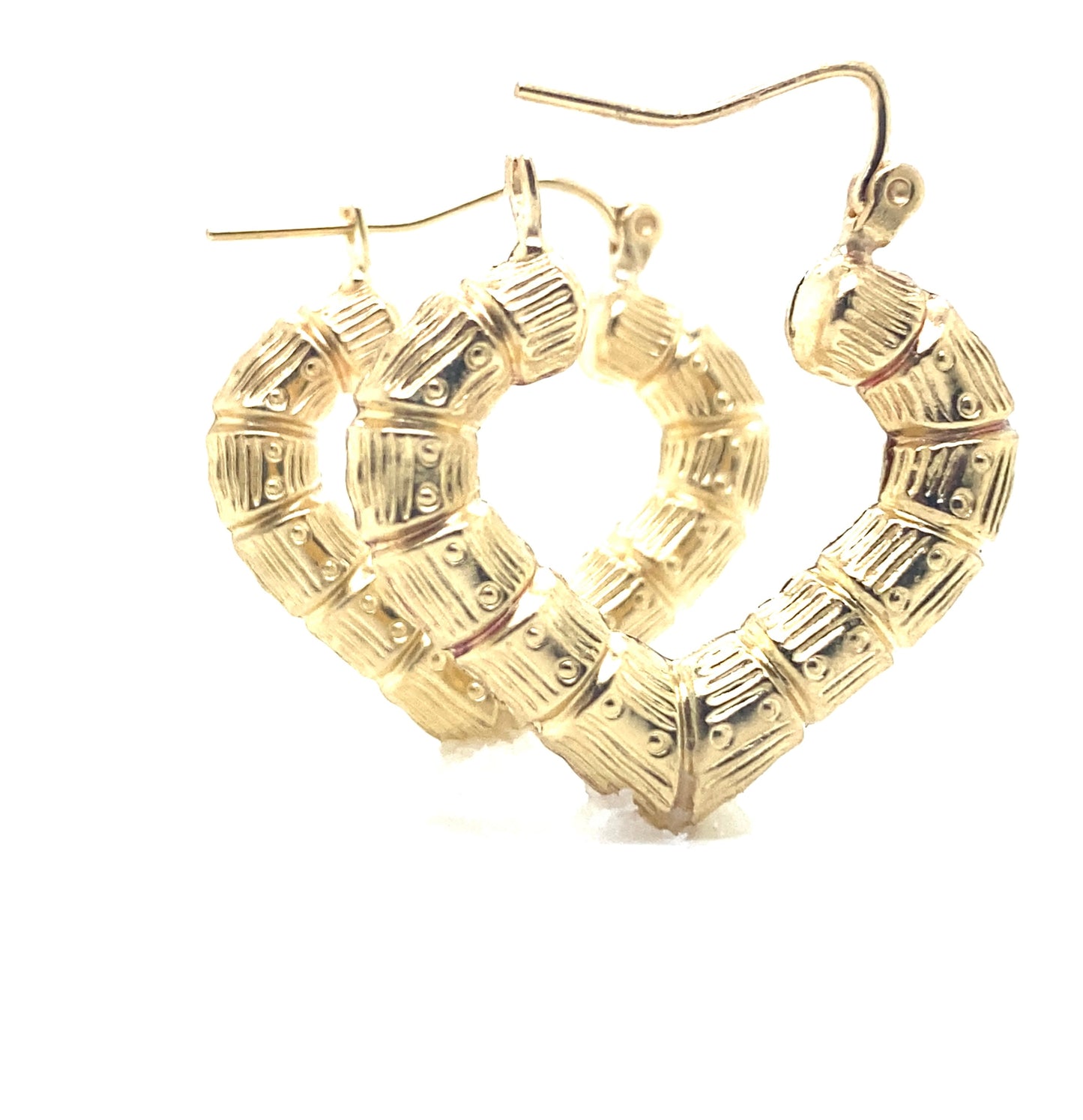 Bamboo Heart Earrings