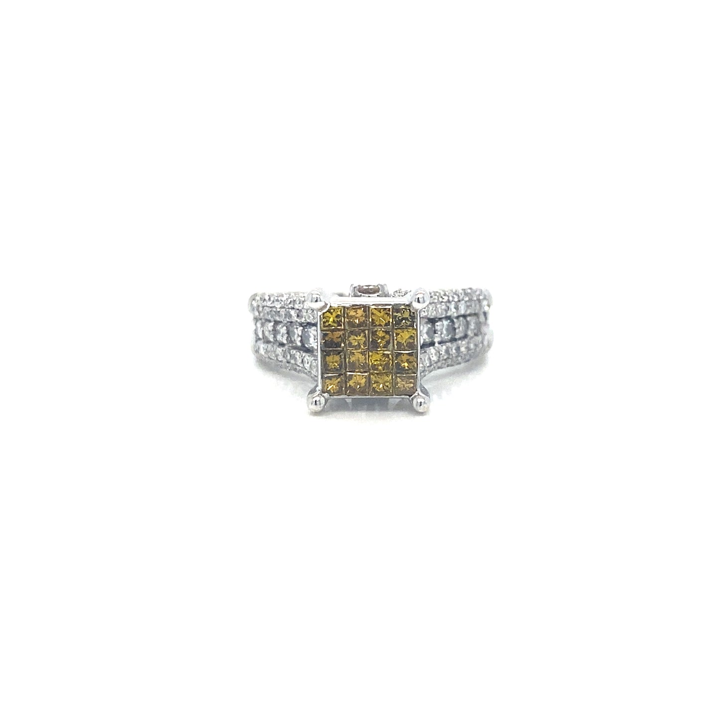 Canary Princess Cut Diamond Ring