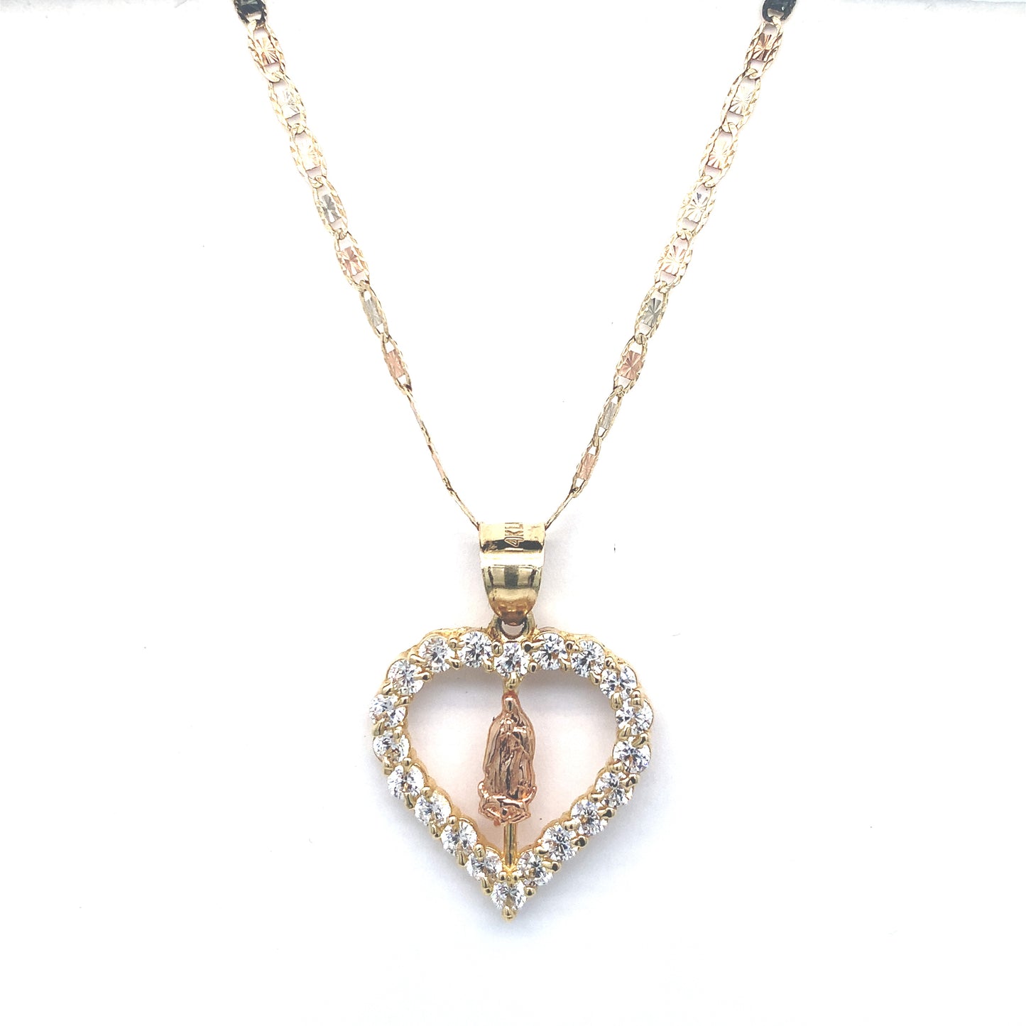 Heart Virgen de Guadalupe Pendant