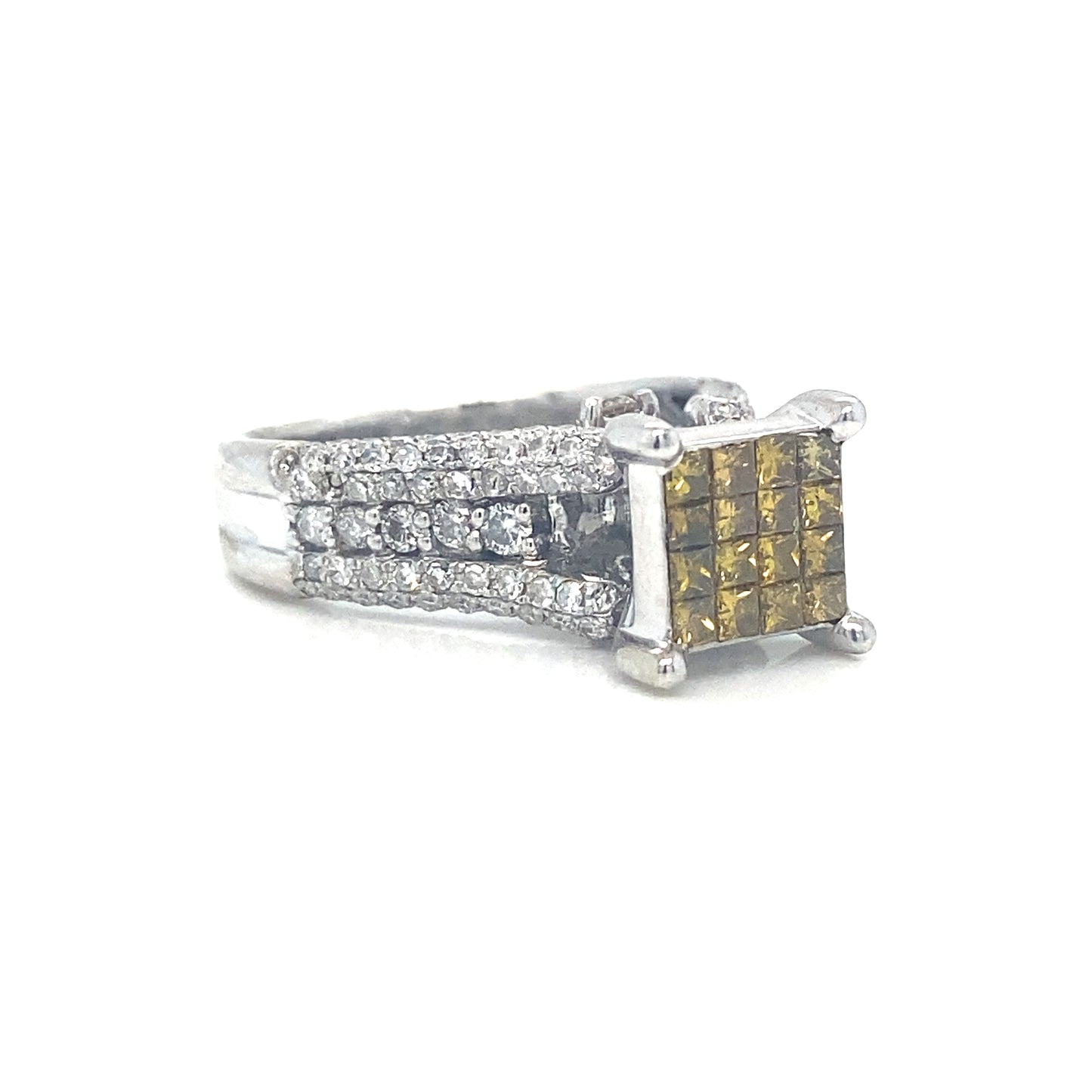 Canary Princess Cut Diamond Ring