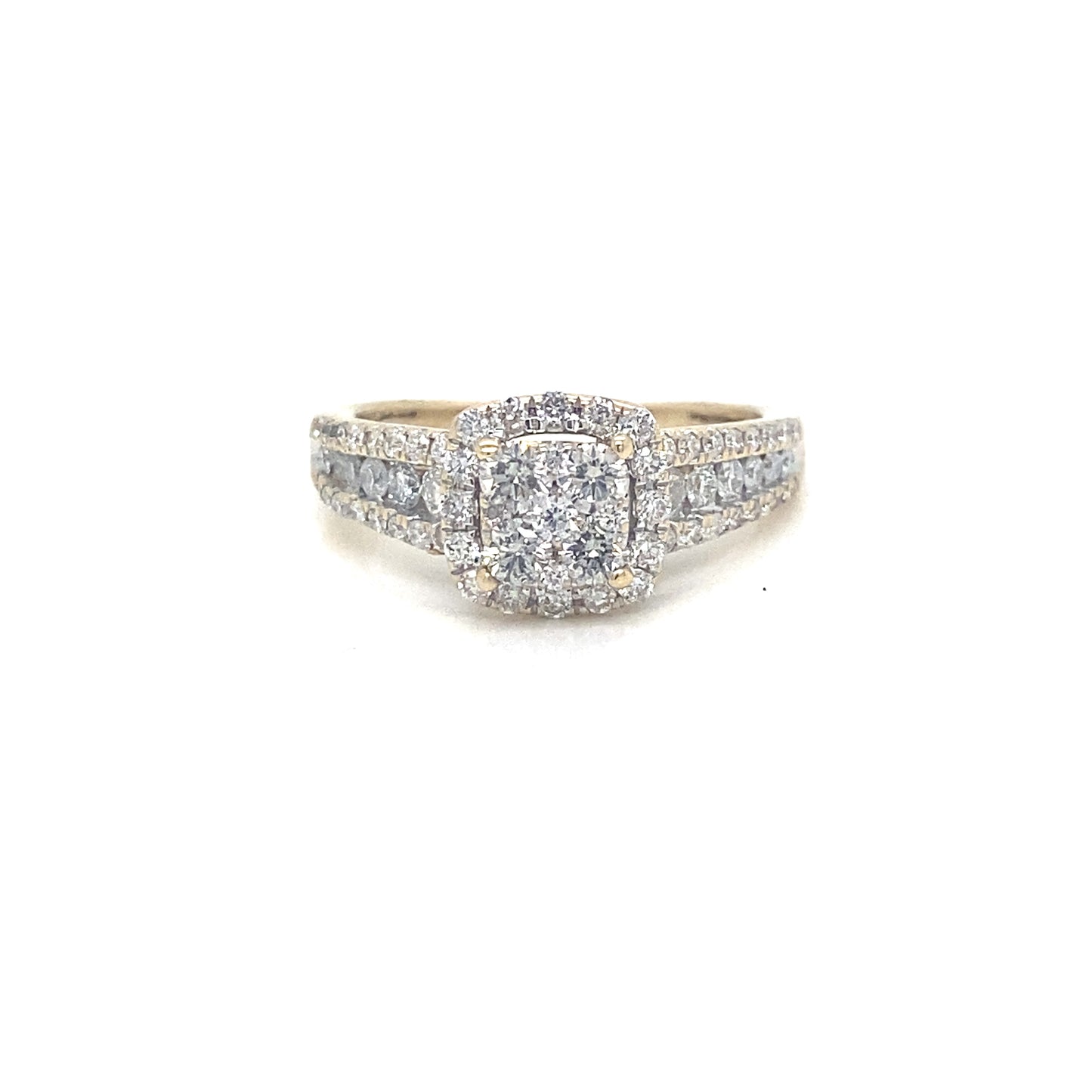 Yellow Gold Layered Diamond Ring