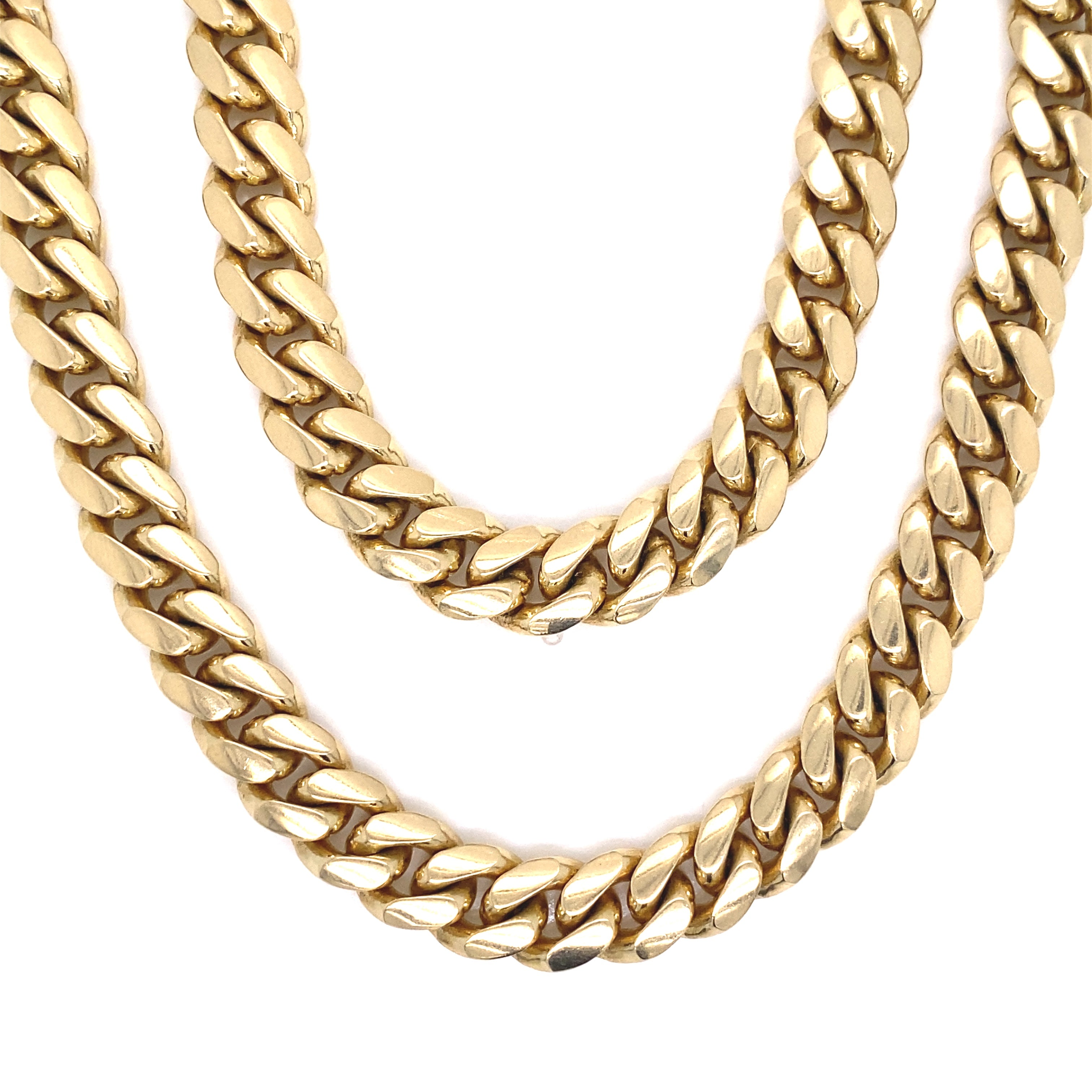 Solid Handmade Gold Miami Cuban Link Chain 11mm | Lirys Jewelry Yellow / 18kt Gold / 30