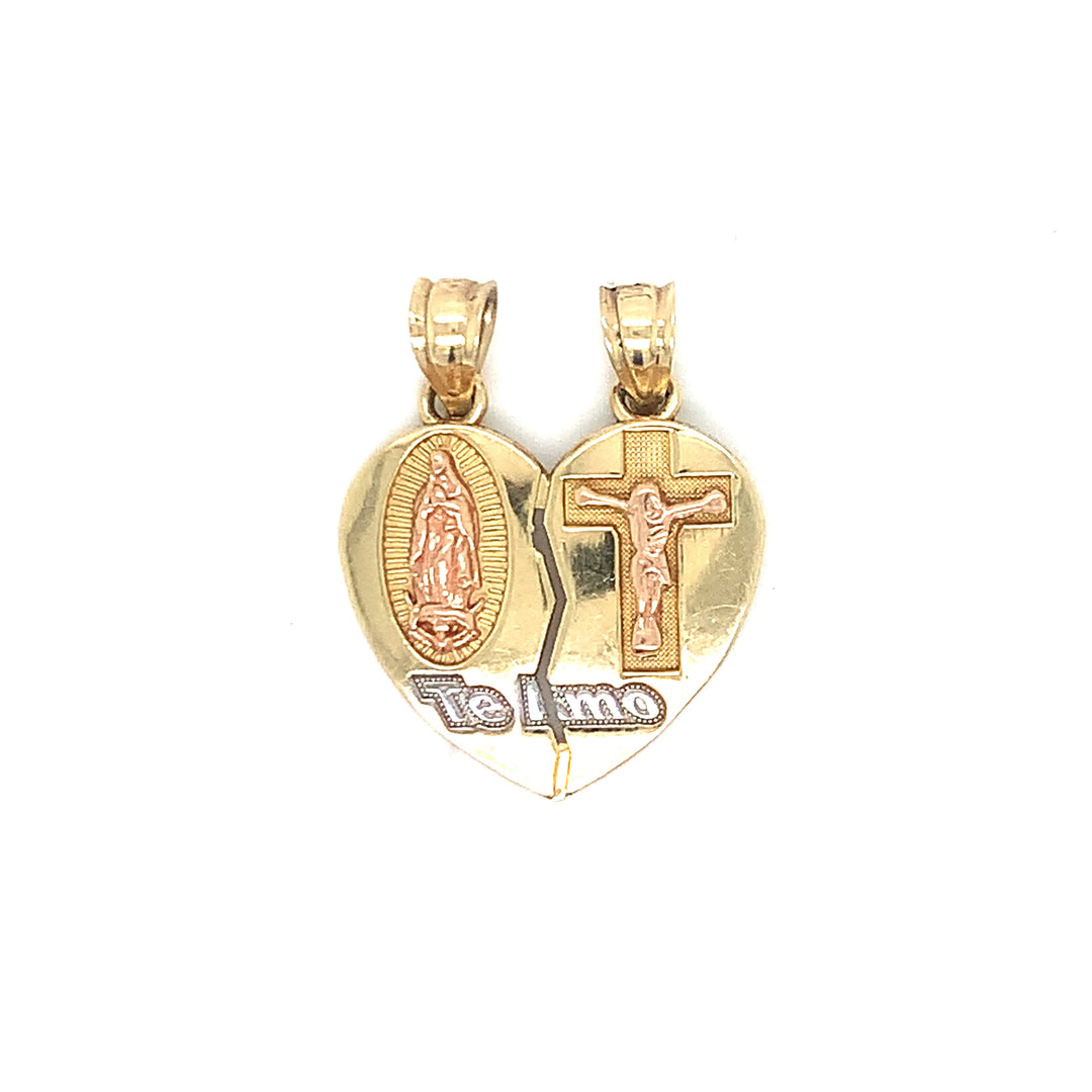 Jesus and Mary Heart Pendant