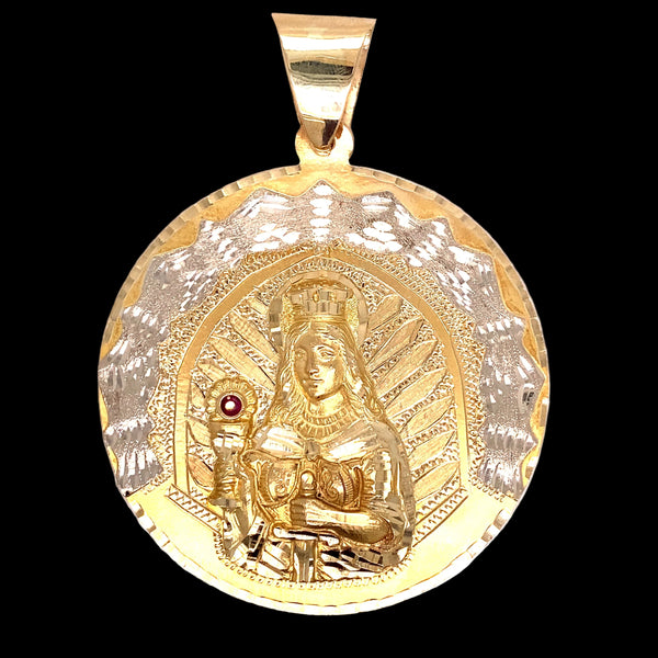 St. Barbara Medium Circle Pendant