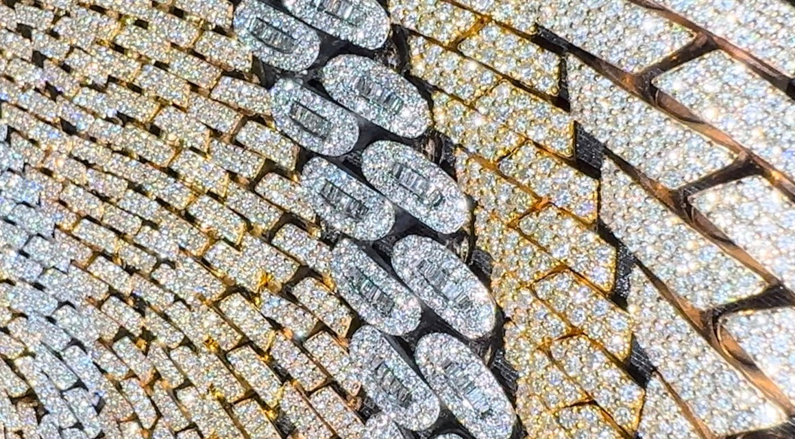 18mm Iced Diamond-Cut Miami Cuban Link Chain