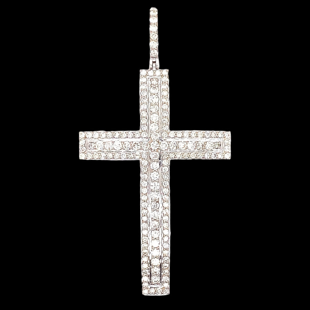 Diamond Pave Cross Pendant in 14K