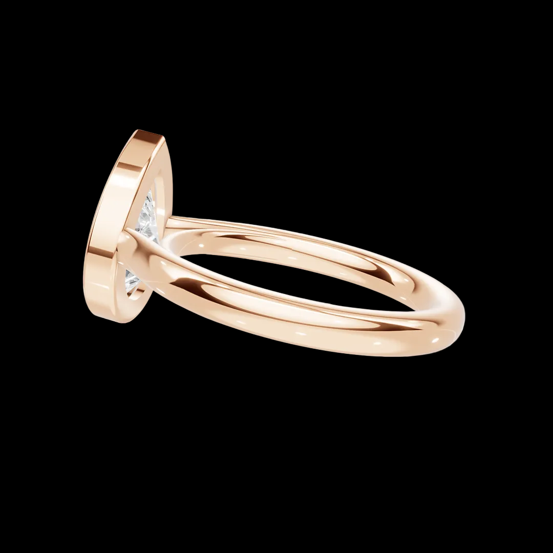 2 CT Pear Lab Diamond Bezel Engagement Ring