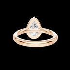 2 CT Pear Lab Diamond Bezel Engagement Ring