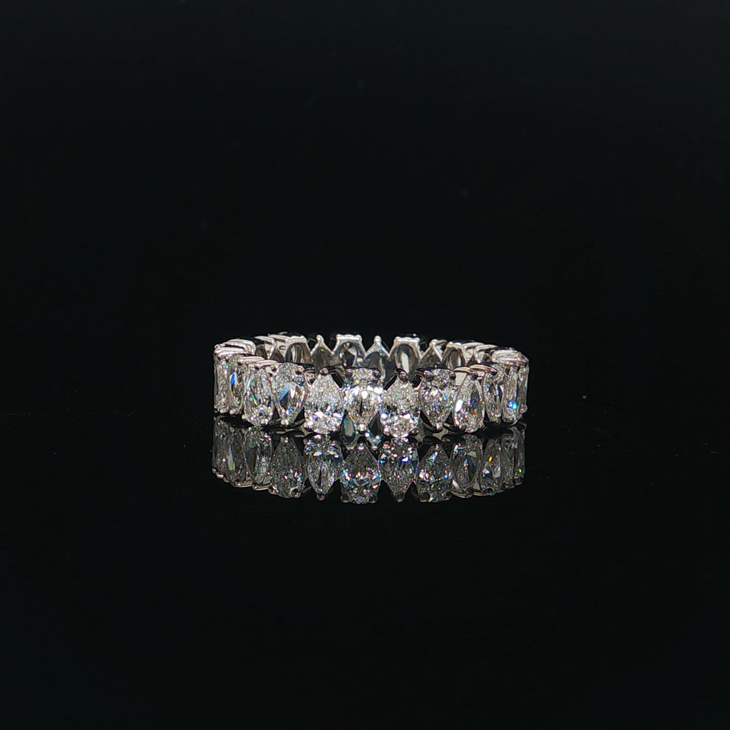 2.5CT Pear-Shaped Diamond Eternity Band