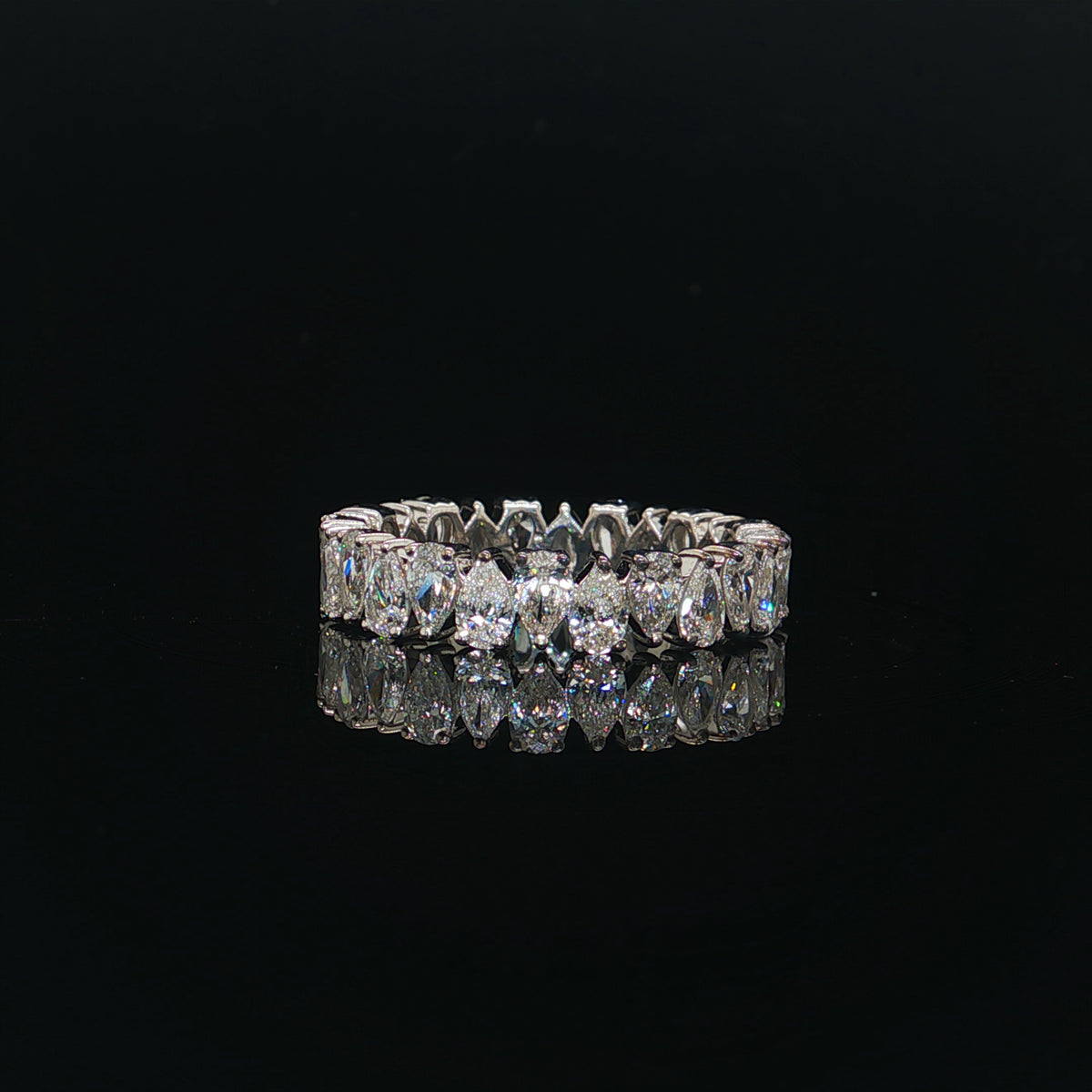 2.5CT Pear-Shaped Diamond Eternity Band