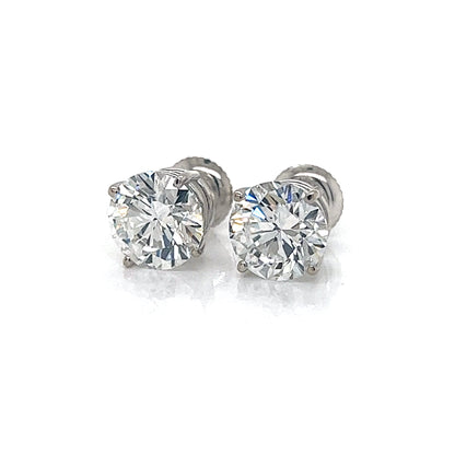 4CT Diamond Stud Earrings
