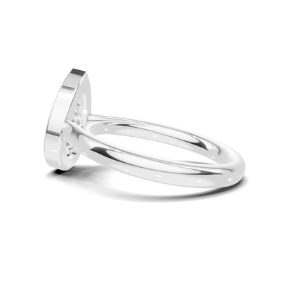 2 CT Pear Lab Diamond Bezel Engagement Ring